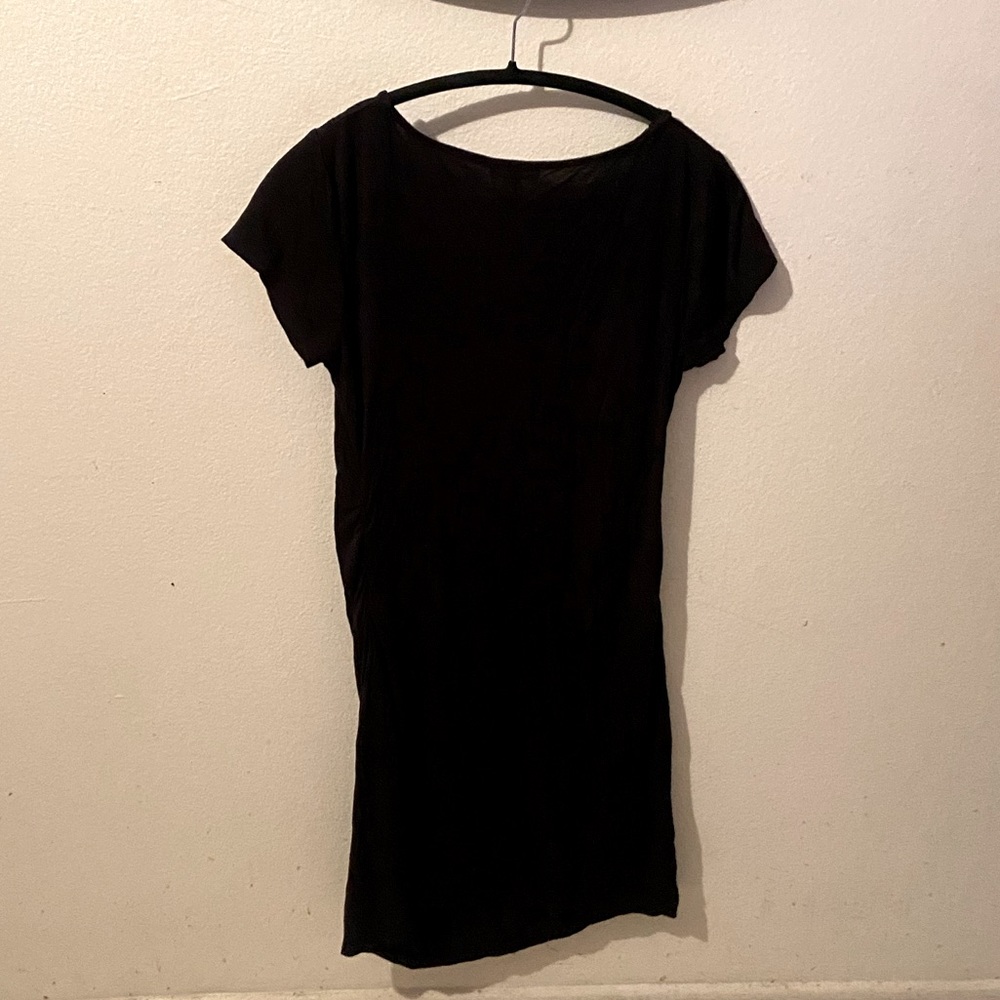 Feathers Maternity Black Dress